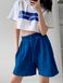 Сині жіночі шорти бермуди до колін 00401 фото 3
