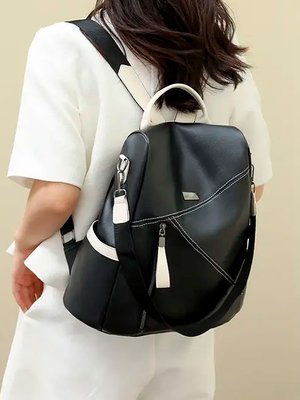 Чорний рюкзак жіночий еко шкіра 00200 фото