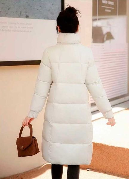 Зимова куртка - пальто жіноча, довга. Чорна 45 фото